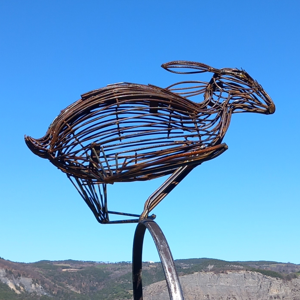 Sculpture A saute mouton du Bestiaire d'En Fer