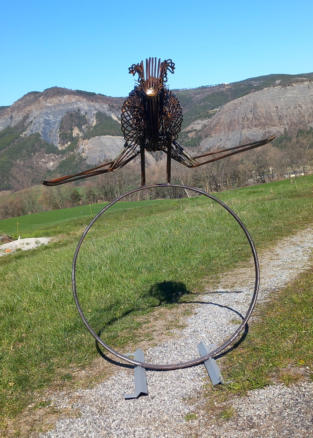 Sculpture  le lièvre du Bestiaire d'En Fer