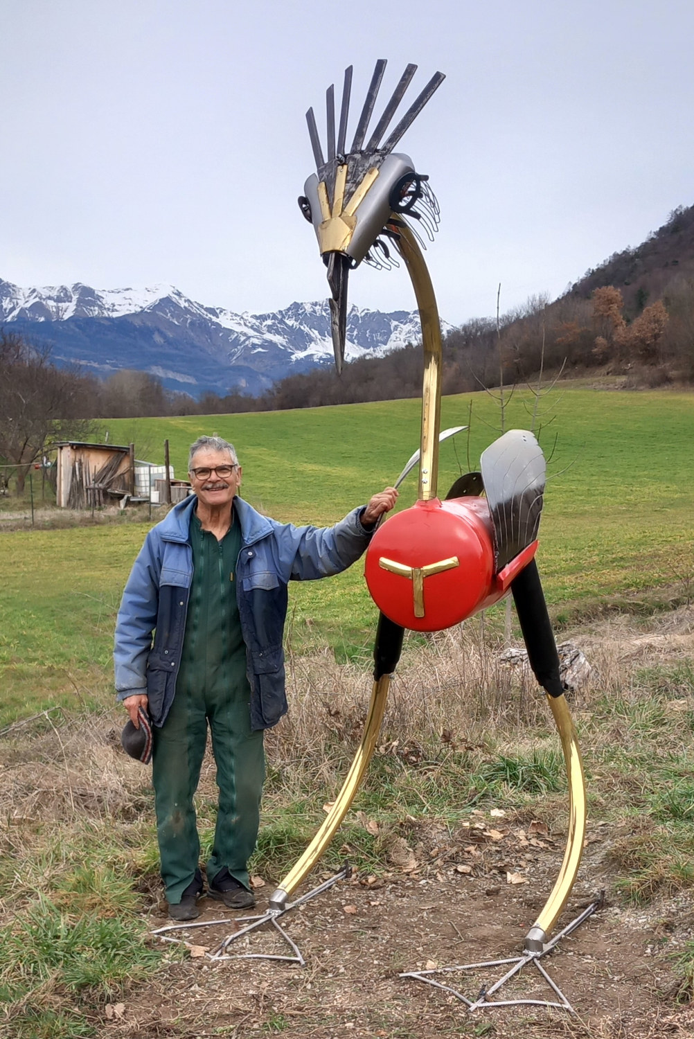 Sculpture  l'ovni du Bestiaire d'En Fer