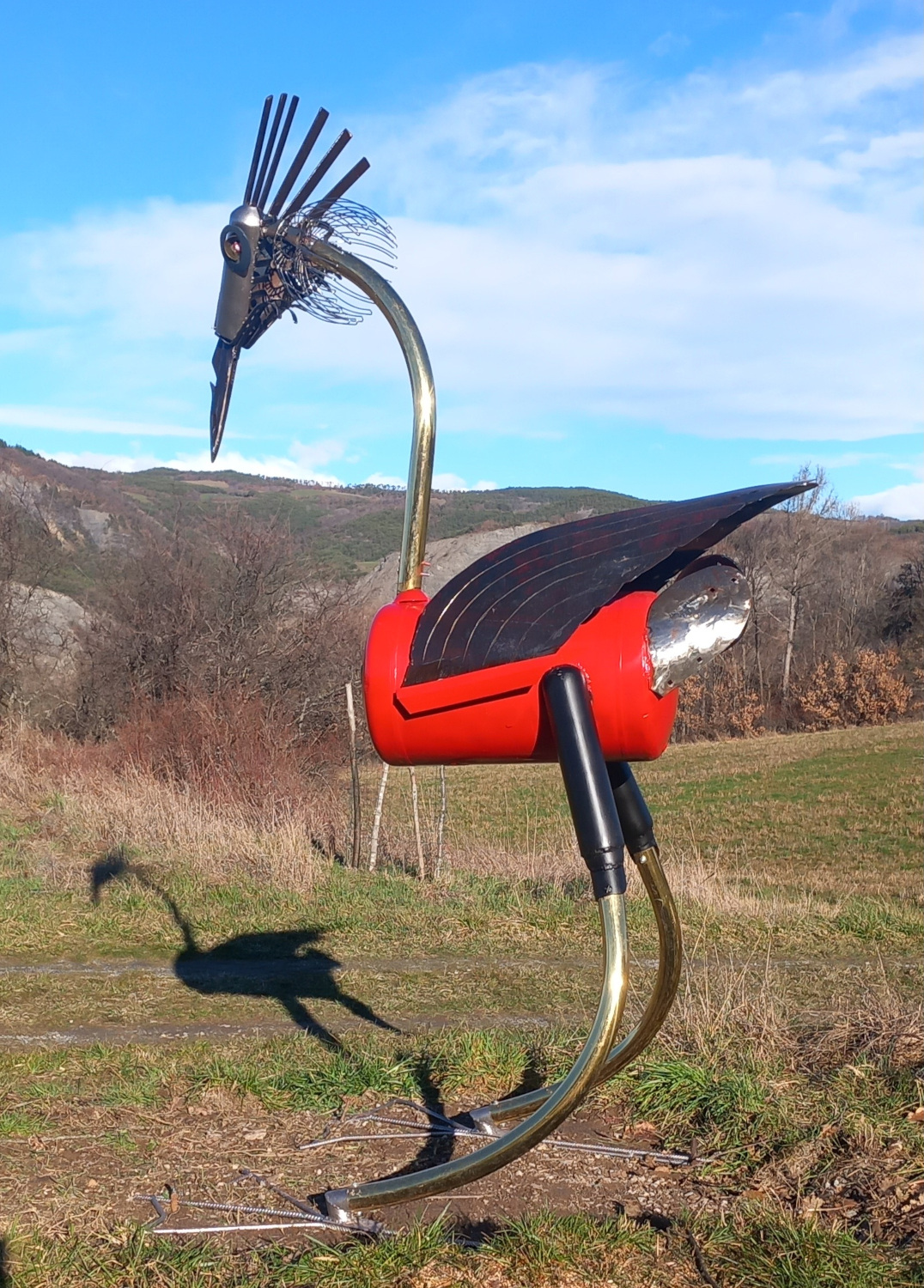 Sculpture  l'ovni du Bestiaire d'En Fer