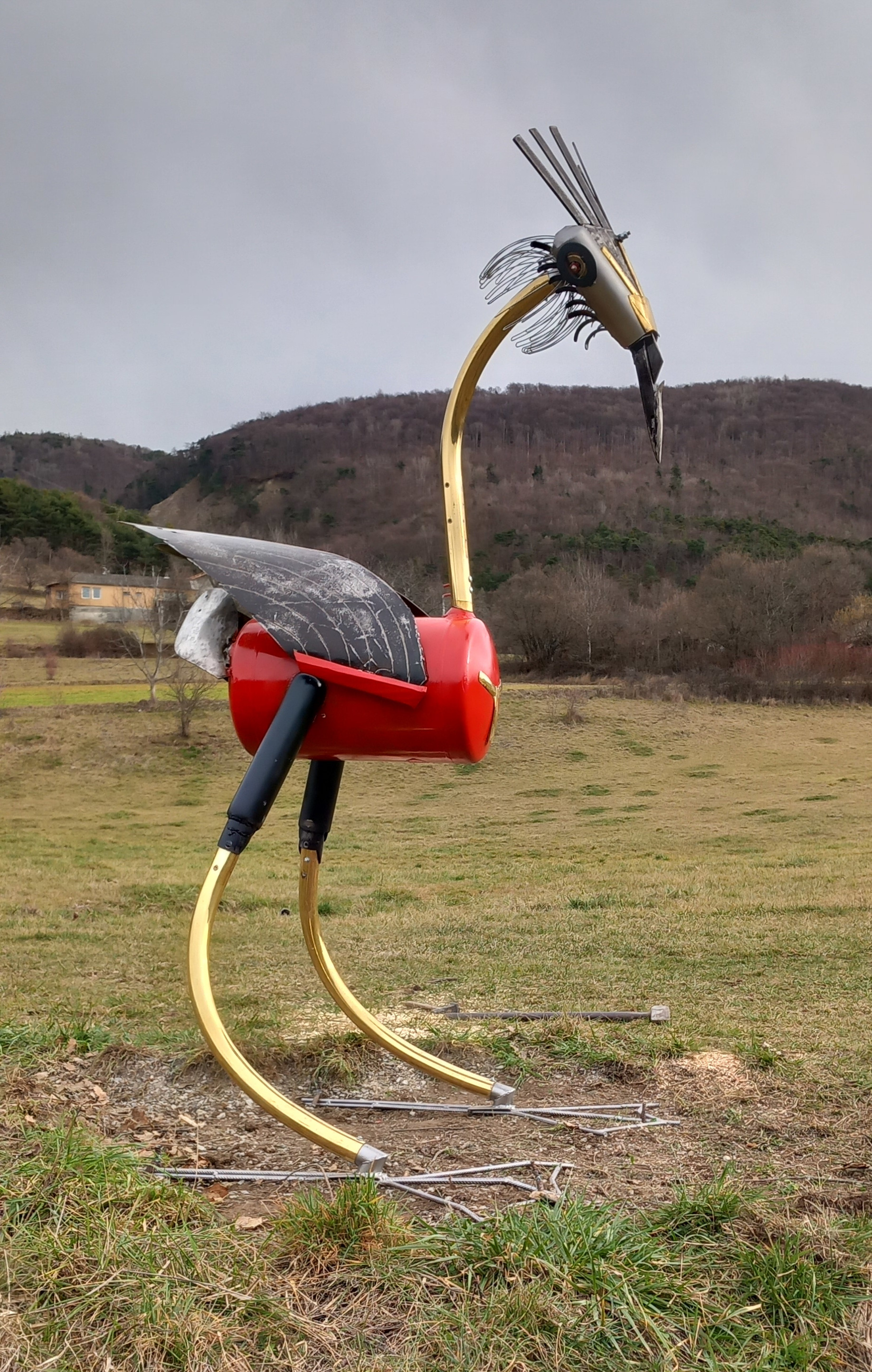 Sculpture  l'ovni du Bestiaire d'En Fer