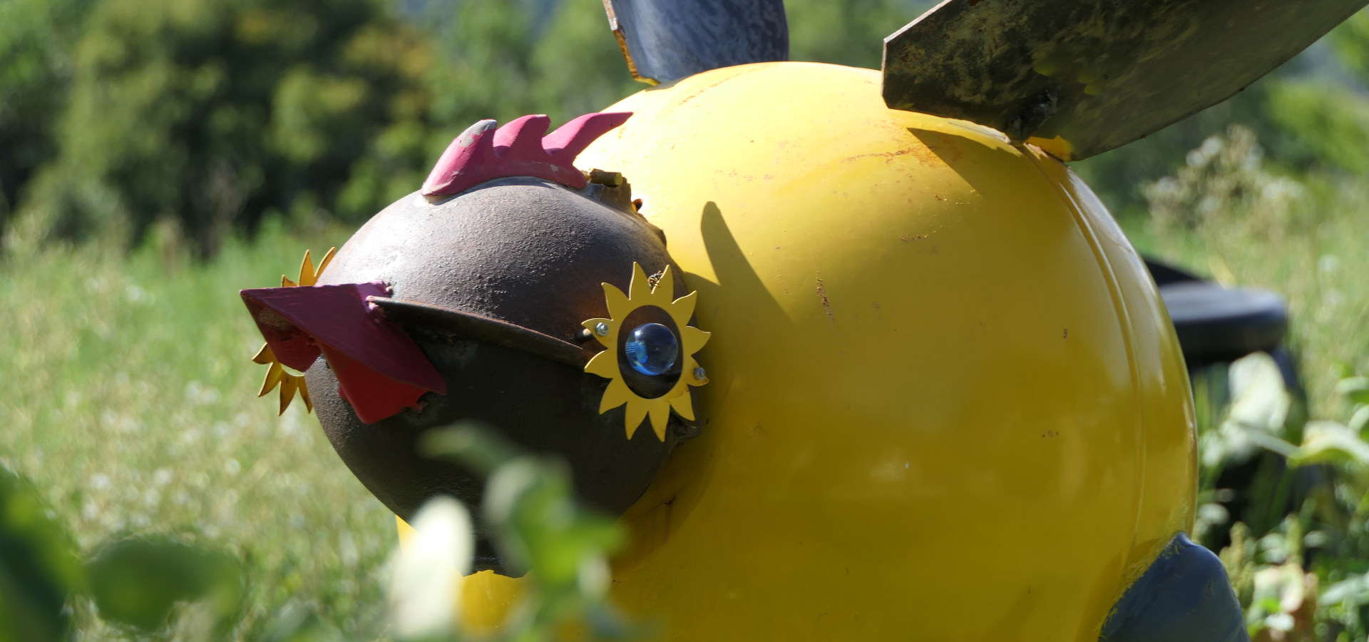 Sculpture métallique du Bestiaire d'En Fer réalisée avec des éléments de récupération